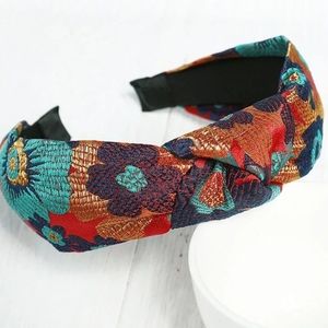 Floral knotted headband